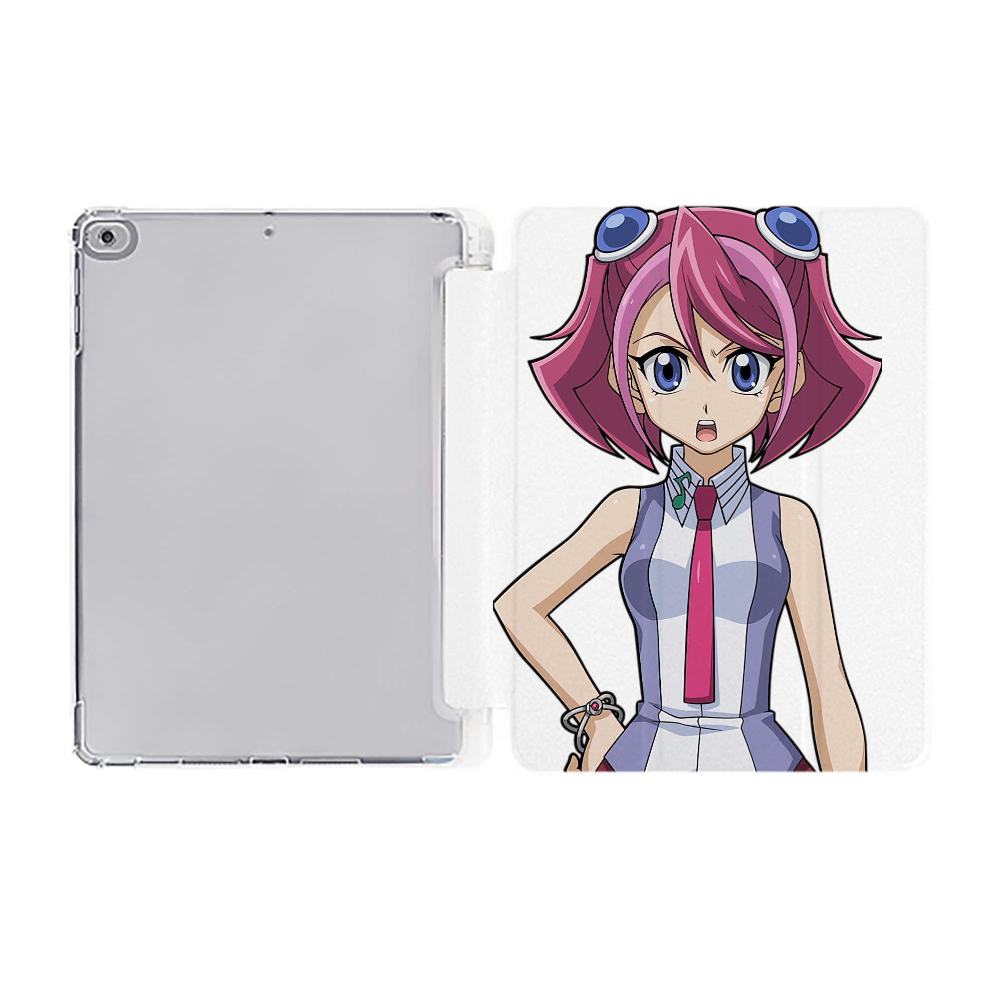 （画像用） 遊☆戯☆王 Yu-Gi-Oh! IPad ケース ペン収納付き 三つ折りスタンド PUレザー×シリコン 対応機種9.5/10.5/10.9インチ